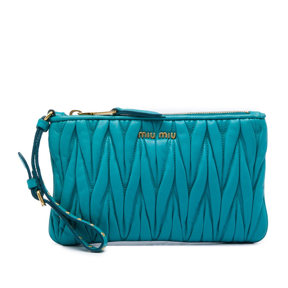 Pre-Loved Miu Miu Matelasse Lambskin Leather Clutch